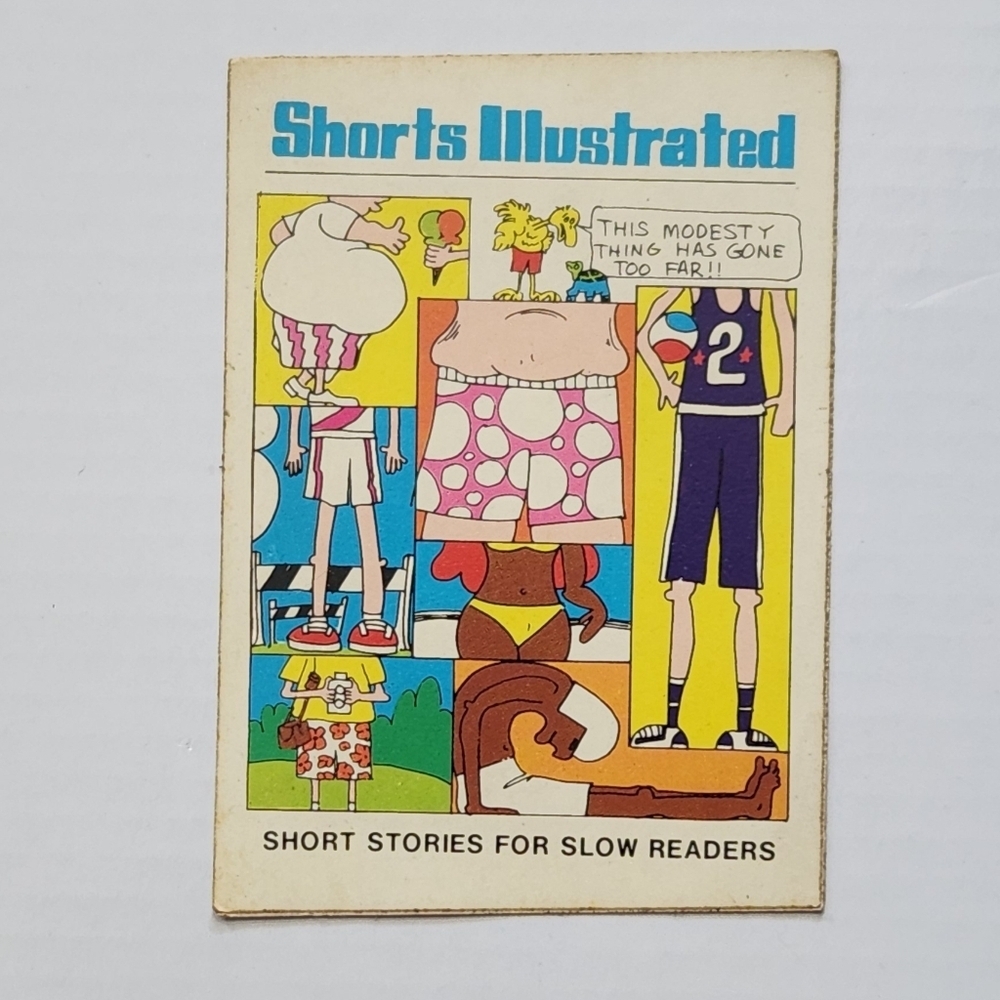 Vintage 1973 Fleer Crazy Magazine Covers Sticker - Shorts Illustrated Parody